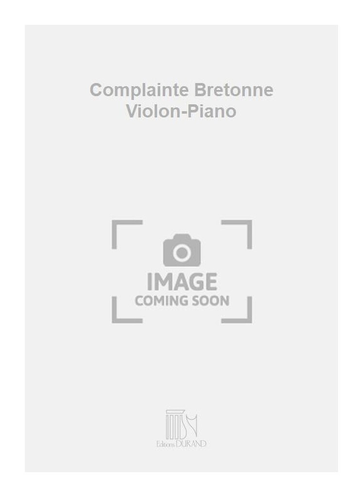 Complainte Bretonne Violon-Piano